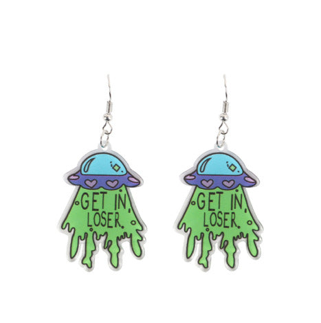 Wholesale Acrylic Alien Earrings JDC-ES-ChouD001