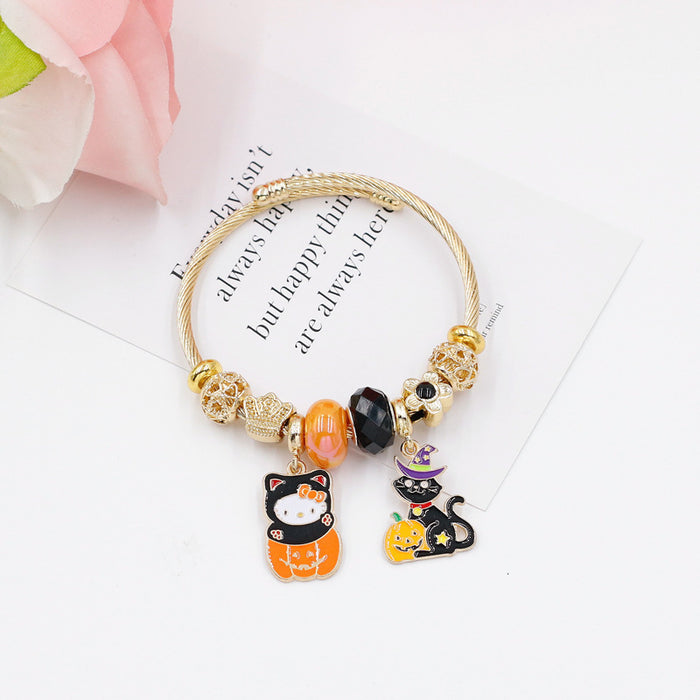 Wholesale Adjustable Skull Ghost Pendant Bracelet Stainless Steel MOQ≥2