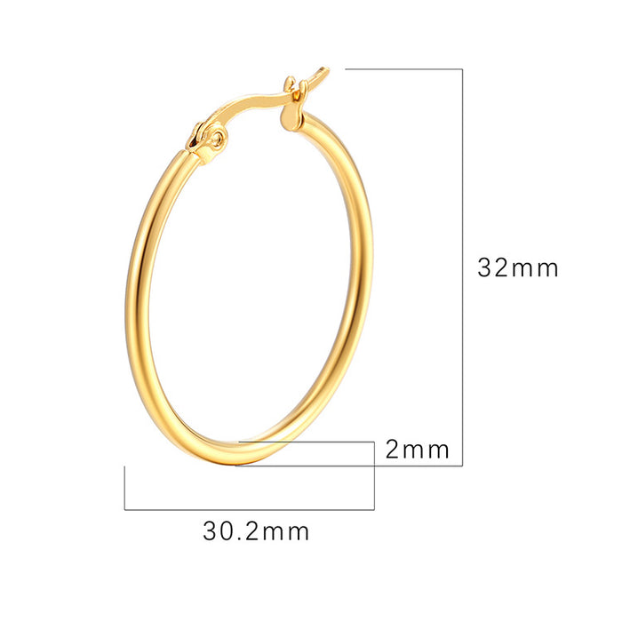 Wholesale Stainless steel circle statement earrings