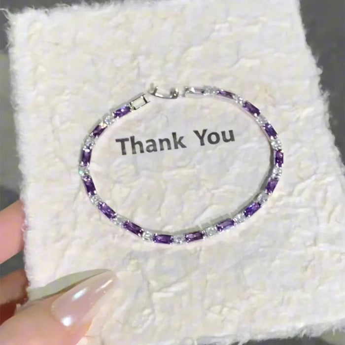 Wholesale purple copper alloy zircon bracelet bracelet star high color value bracelet