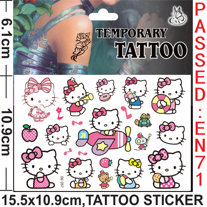 Wholesale Carttoon Tattoo Sticker Birthday Decorative Stickers