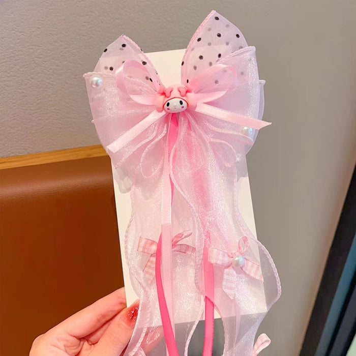 Wholesale cartoon hairpin bow ribbon tassel hairpin headdress cute