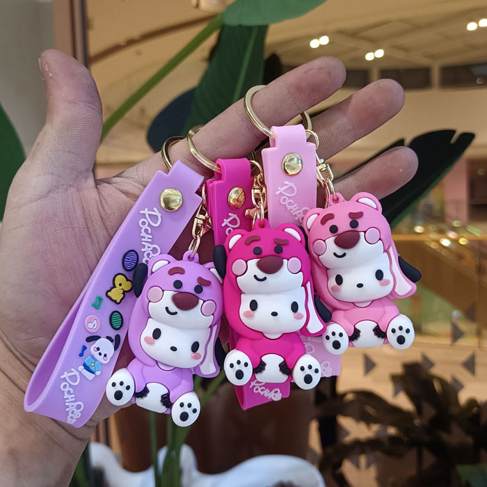 Wholesale Cartoon Silicone Anime Keychain JDC-KC-YiChang033