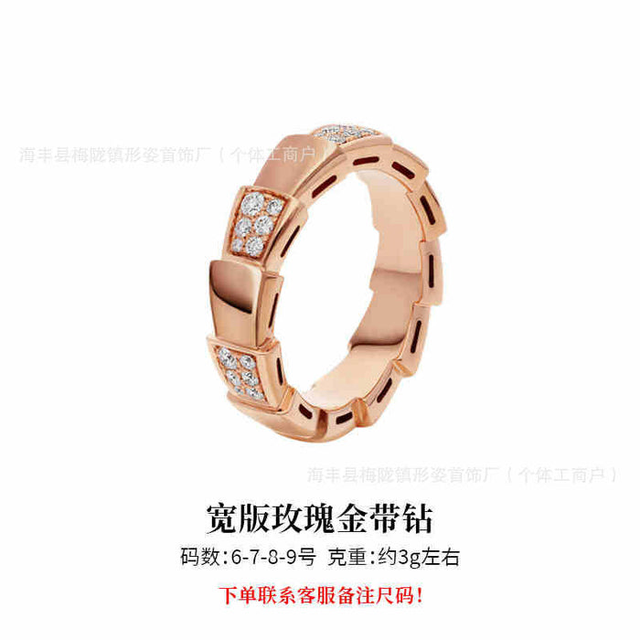Wholesale Ring niche design, high-end feel, diamond inlay, light luxury
