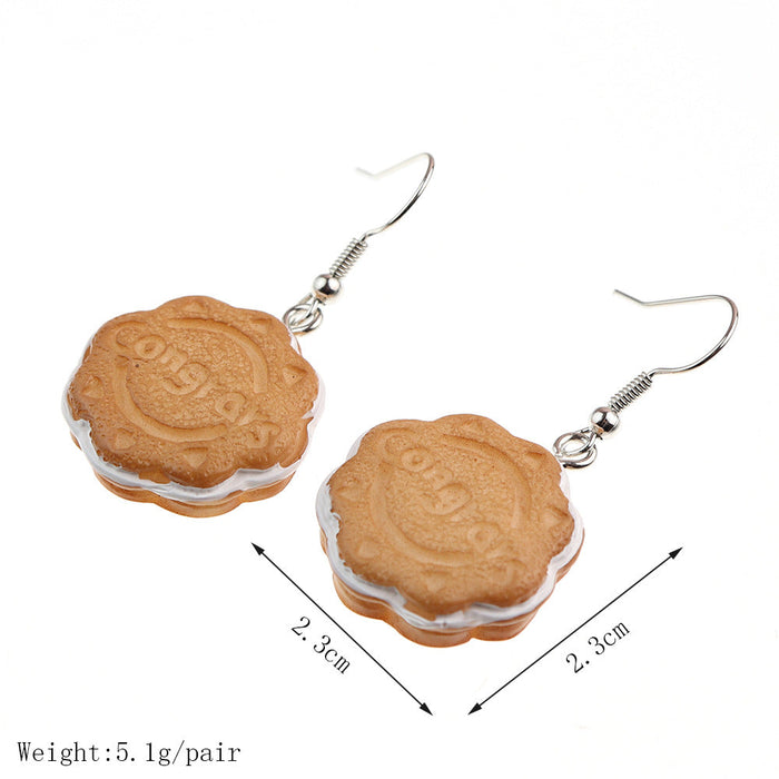 Wholesale Earrings Resin Cute Christmas Cartoon Cookies JDC-ES-niqing028