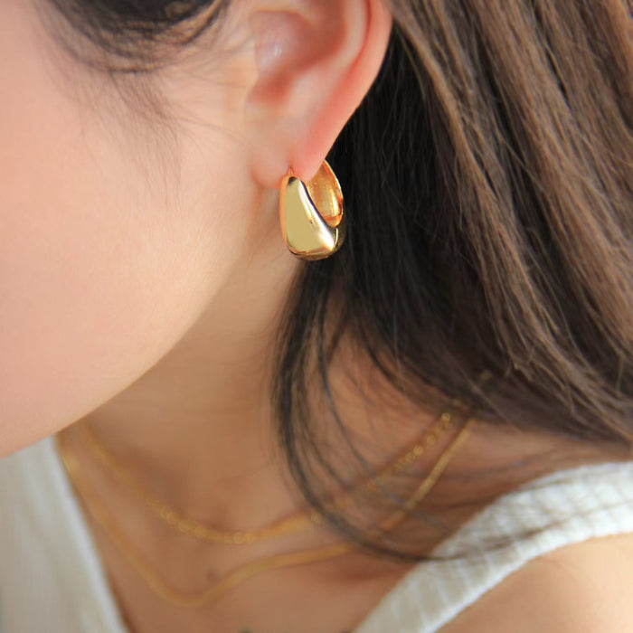 Wholesale Vintage CELI Metal Brass Gold-Plated Earrings