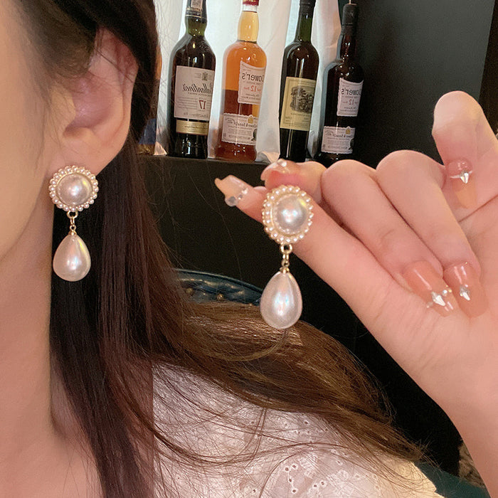 Wholesale Pearl and Cat' s Eye Stud Earrings