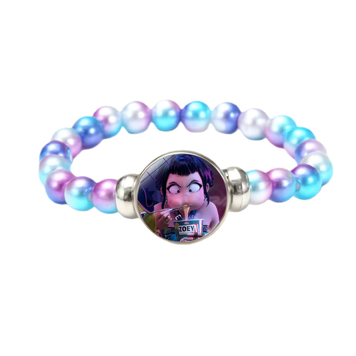 Wholesale K-Pop Cartoon Anime Colorful Beaded Bracelet