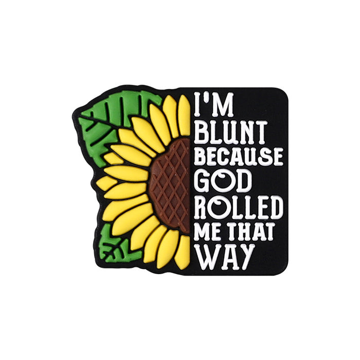 Wholesale 20pcs baby gum creative letter silicone beads DIY pacifier chain cartoon sunflower silicone beads