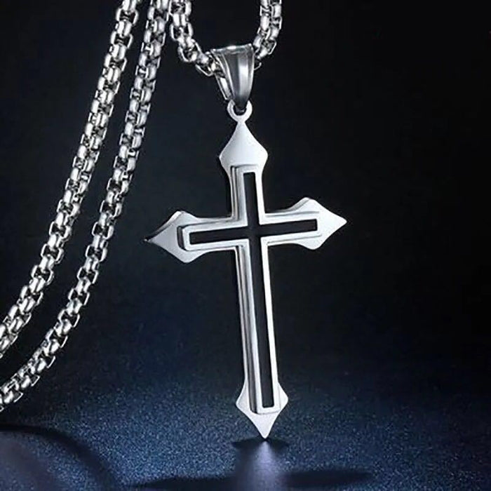 Wholesale Alloy Cross Pendant Men's Necklace JDC-NE-DanY004