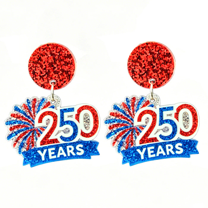 Wholesale 2pcs Independence Celebration Earrings with Bow and Heart