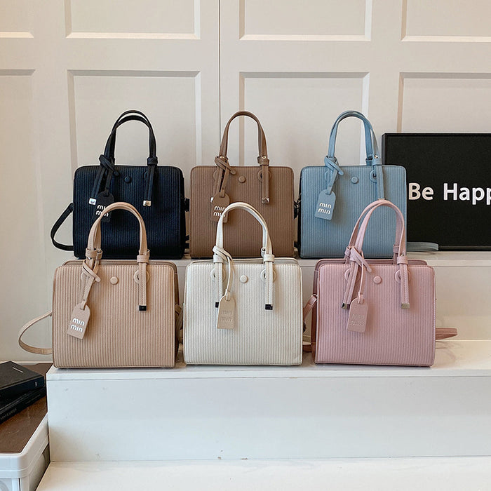 Wholesale New fashionable bucket bag, simple casual hand-held shoulder bag, versatile commuting diagonal cross bag for women