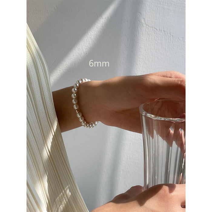 Wholesale Pearl Bracelet Round Bead Elastic Rope Bracelet for Women