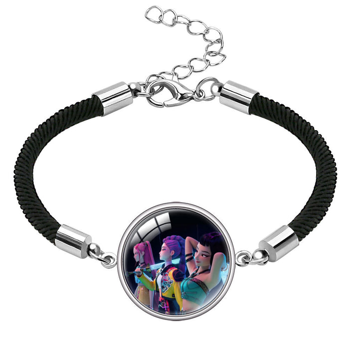 Wholesale Multicolor cord  Kpop Time Gem gemstone bracelet