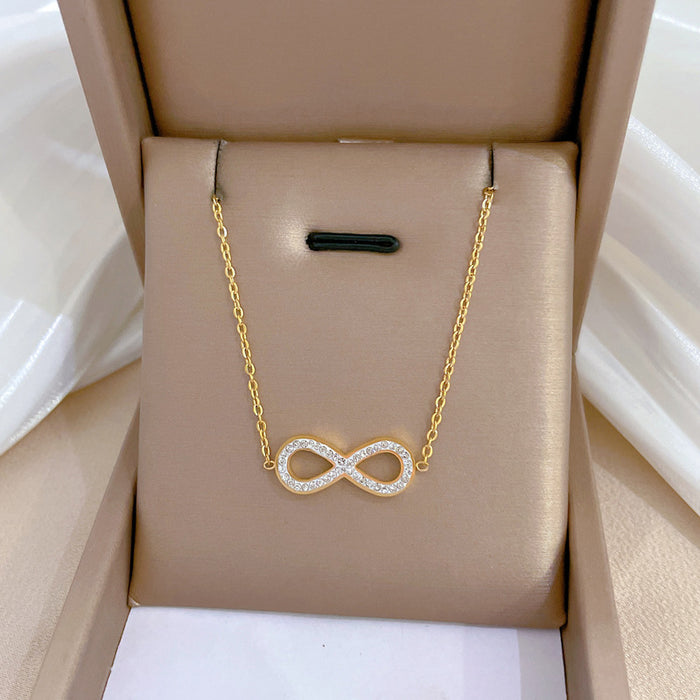 Wholesale  bowknot eyes  gold necklace female clavicle chain accessories