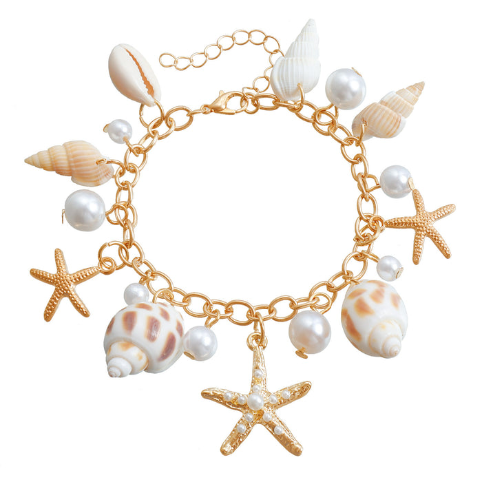Wholesale Shell Waist Chain Seaside Tourism Imitation Pearl Starfish Body Chain