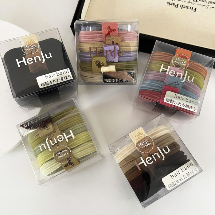 Wholesale Minimally packaged high elasticity seamless headband with durable rubber band tied ponytail headband accessory