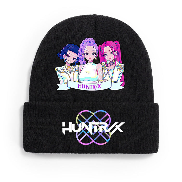 Wholesale Kpop Printed Knit Hat Fleece Hat