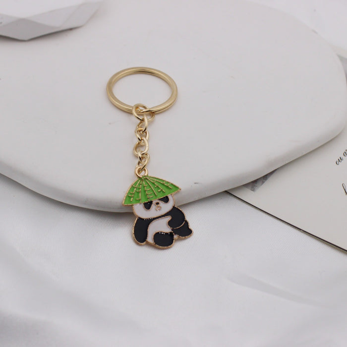 Wholesale Panda keychain  bag pendant  cartoon small gift key chain ornaments