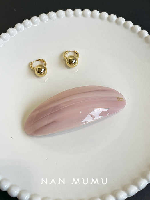 Wholesale Spring clip, high-end feeling, oval half tied hair, straight clip tied ponytail hair clip, headband