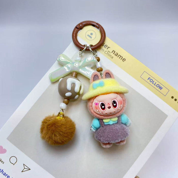 Wholesale Flocked pendant cute doll keychain