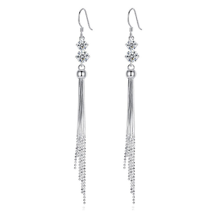 Wholesale 925 Sterling Silver Hook Tassel Earrings Women's Ear Drop Foreign Style Ear