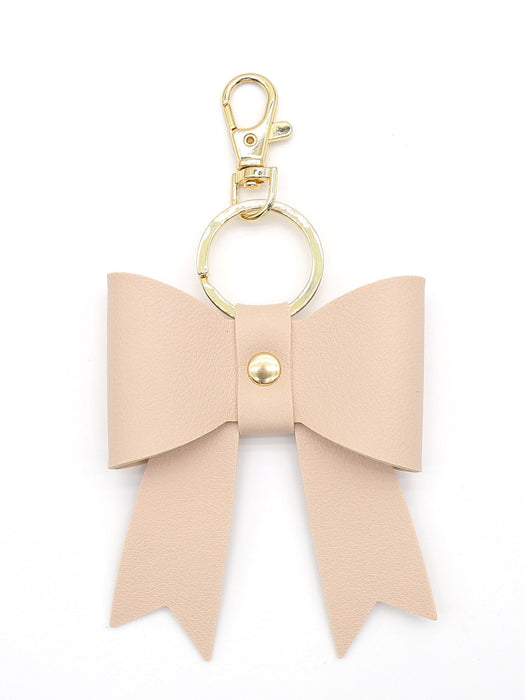 Wholesale Simple leather bow shape key chain bag pendant accessories