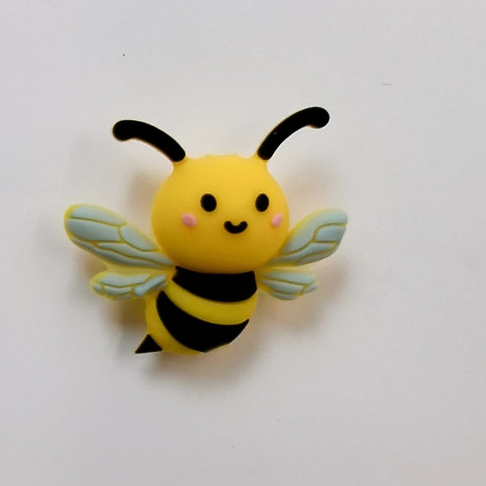 Wholesale 50PCS Bee 3D Silicone Cartoon Focal Beads JDC-BDS-HKL008