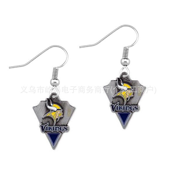 Wholesale Rugby team logo earrings