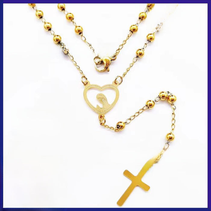 Wholesale Gold collarbone chain stainless steel cross necklace