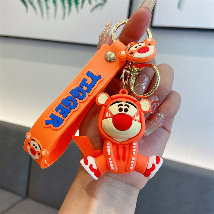 Wholesale Cartoon sweater sitting posture Keychain Car bag pendant cute doll