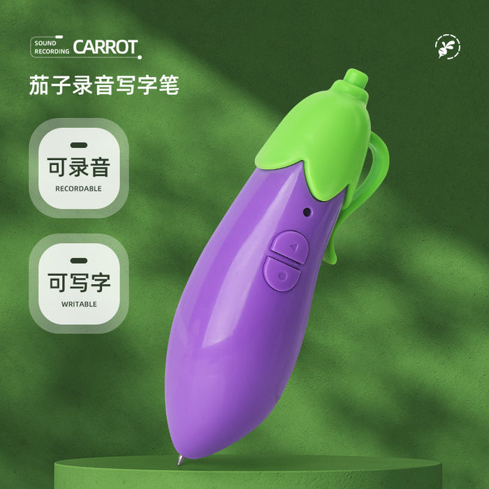 Wholesale Carrot Recording Pen,  0. 5mm Writing,  Press Closure,  Plastic Shell,  Gift Accessory minimum quantity：5