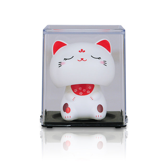 Wholesale Miniature solar-powered lucky cat desk ornament