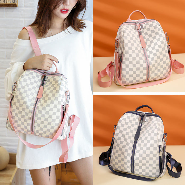 Wholesale PU Plaid Backpack JDC-BP-ChunY002