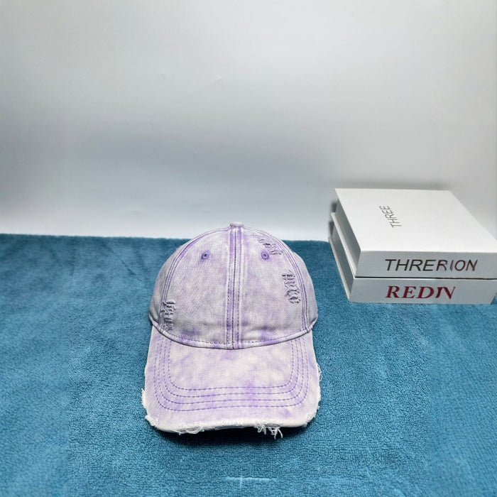 Wholesale Fashionable retro vintage washed hole soft top baseball cap, outdoor sun protection and shading duckbill cap