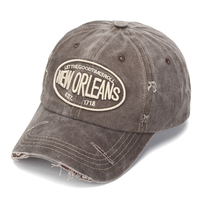 Wholesale Retro Letter Embroidered Baseball Cap - Trendy Unisex Casual Hat Perfect