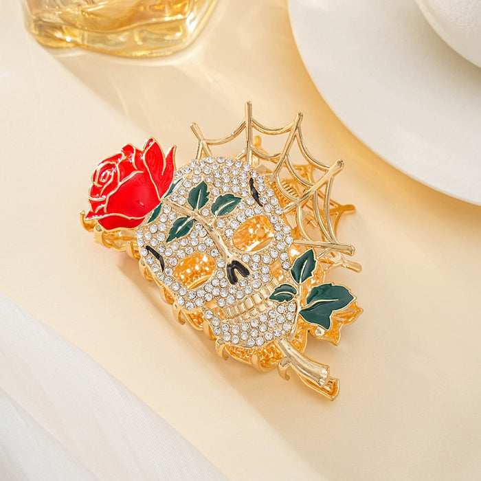 Wholesale  Skull Design Women S Alloy Hair Claw Clip Stylish Decorative Hair Accessory For Everyday Styling Or Boutique Resale