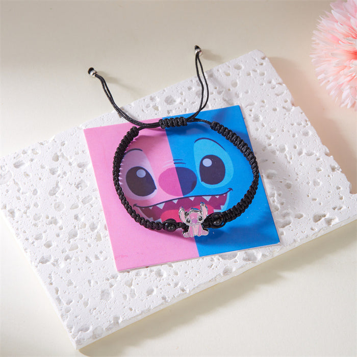 Wholesale Bracelet Blue Fried Dough Twists Crystal Beaded Bracelet Gift Multicolor Woven Bracelet