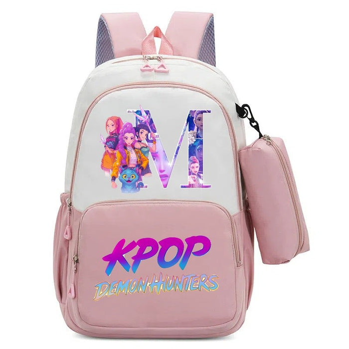 Wholesale Alphabet Cartoon Print Two-Piece Backpack Set for Primary and Middle School Students