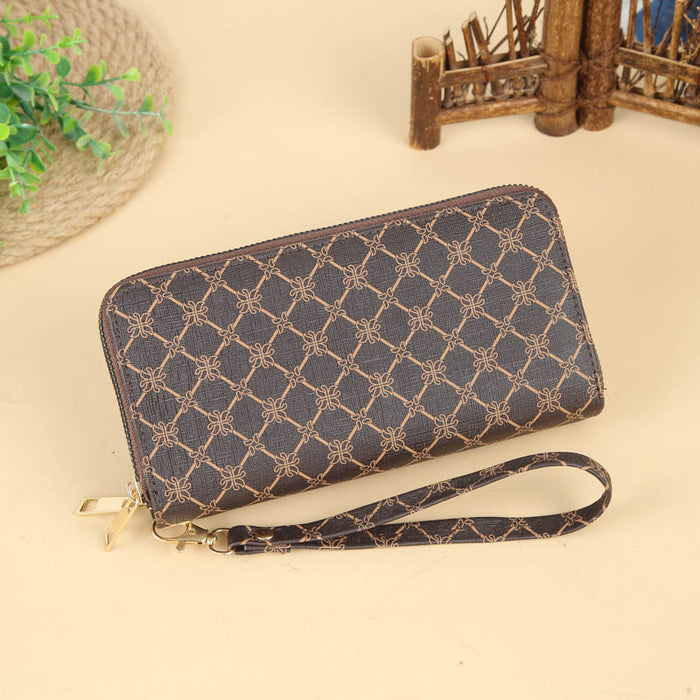 Wholesale Long Large Capacity Double Zipper Clutch Wallet JDC-WT-HNG001