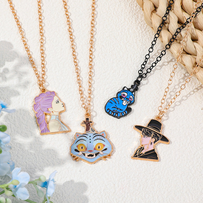 Wholesale KPop cartoon character necklace pendant