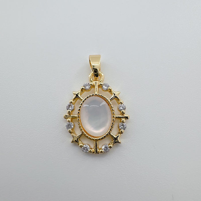 Wholesale Koi Fish Mother-of-Pearl Pendant Copper Electroplated Jewelry Accessory MOQ≥2