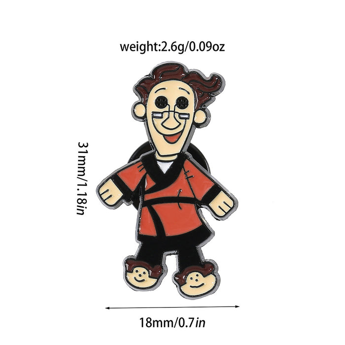 Wholesale Ghost Mom Cartoon Family Brooch Metal Pin Electroplated Fashion Accessory For DIY Craft And Party Gift