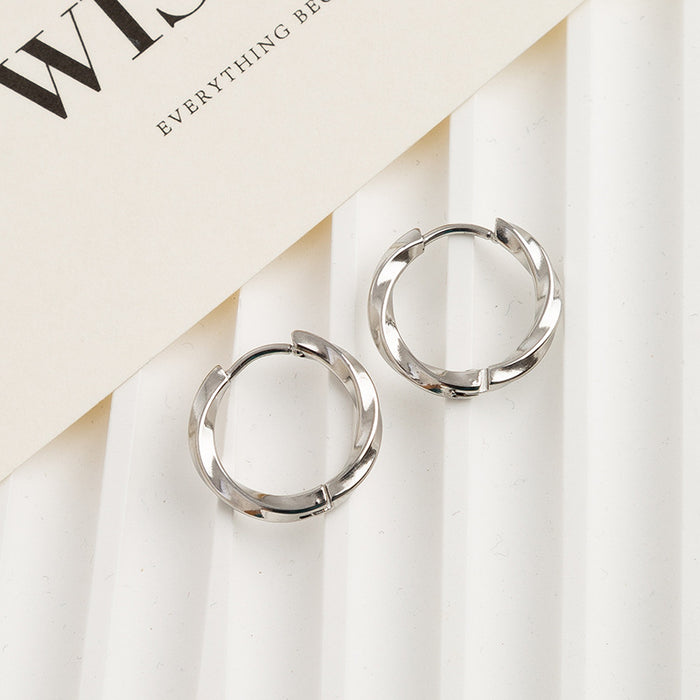 Wholesale non-fading bamboo ear ring temperament  plain ring ear buckle