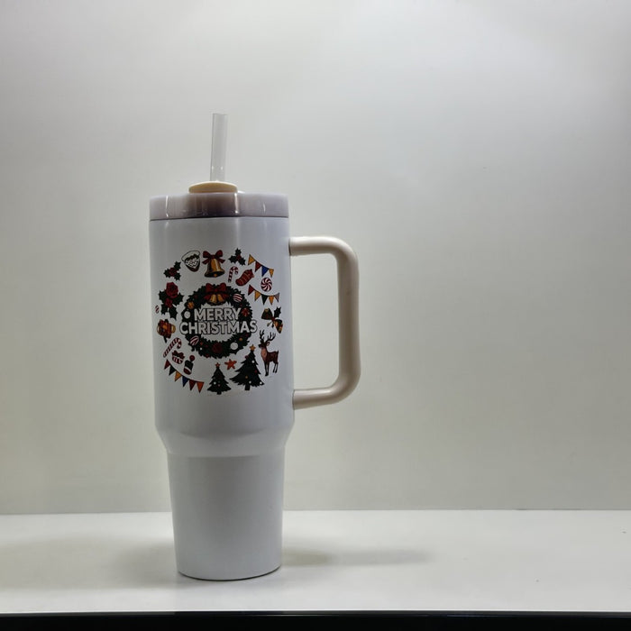 Wholesale 304 Stainless Steel Glow in the Dark 40oz Insulated Tumbler with Handle MOQ≥2