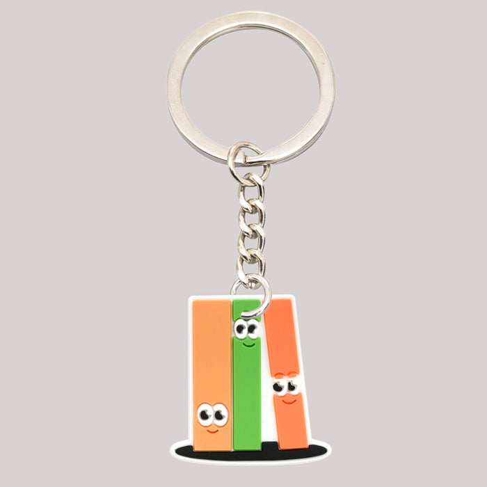 Wholesale  10 PCS Cartoon Keychain PVC Soft Rubber Keychain Accessories  Cute Pendant Keychain