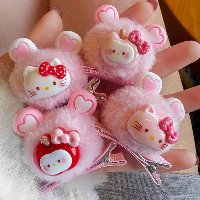 Wholesale 4pcs/ set Cute Cat Ear Hair  Hairpin,  Does Not Hurt Hair, Hair Accessories