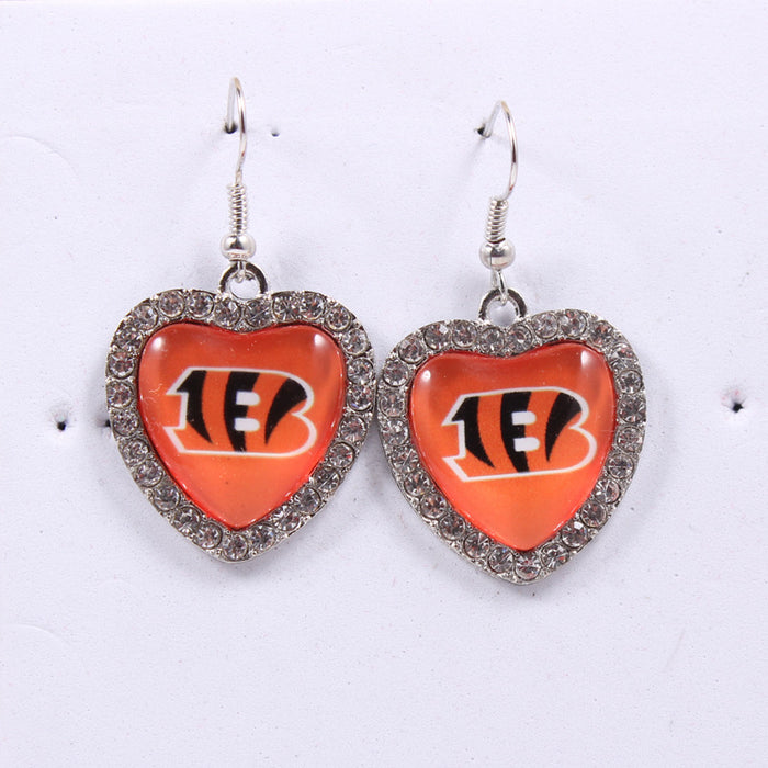 Wholesale Football team earrings jewelry cowboy pirate steel