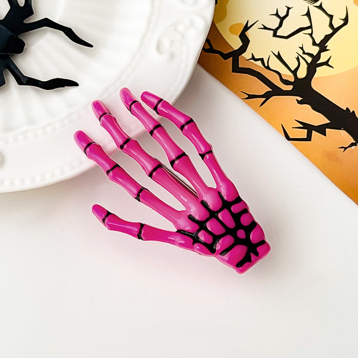 Wholesale Halloween skull Harajuku hand bone hairpin personality funny party side clip festival atmosphere ghost hand top clip hair accessories