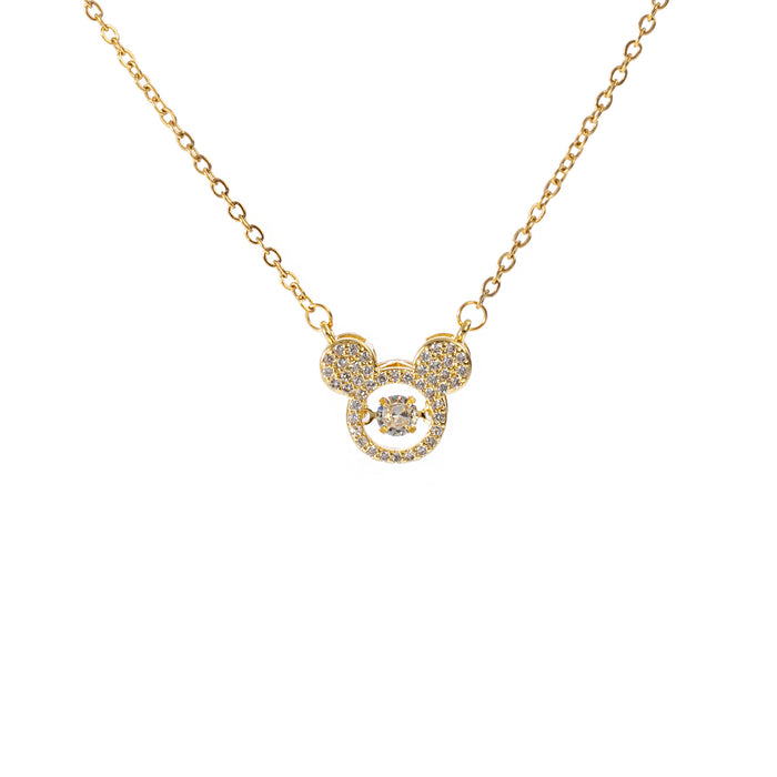 Wholesale female cartoon pendant titanium steel choker necklace jewelry